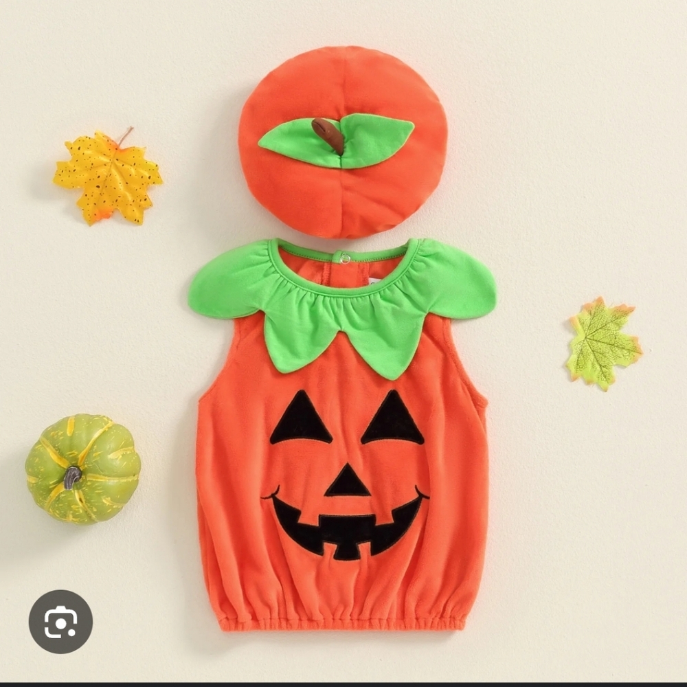 Pumpkin Costume for Kids - Orange and Green
